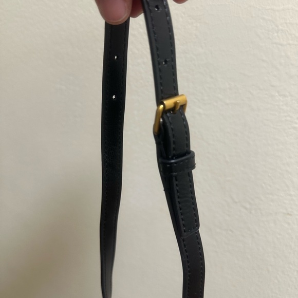 Saint Laurent YSL Sunset Leather Black Gold Hardware Crossbody Bag AUTHENTIC - Picture 6 of 10